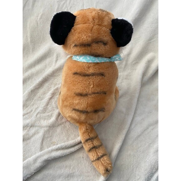 Wild Republic Sitting Tiger 10" Plush Animal Rusty Orange & White Black Stripes - Picture 3 of 8